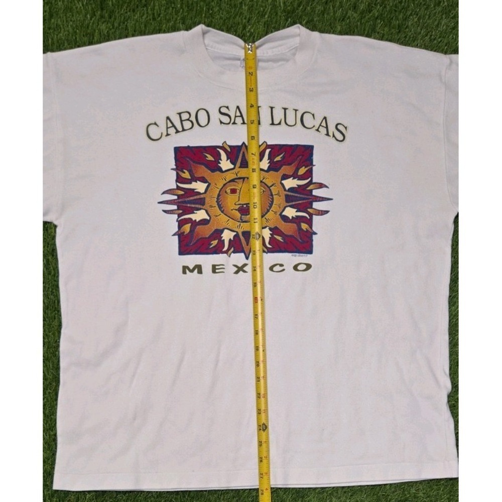 Vintage 90s Cabo San Lucas Mexico Sun T-Shirt XL Single Stitch Aloha Activewear - Picture 7 of 7